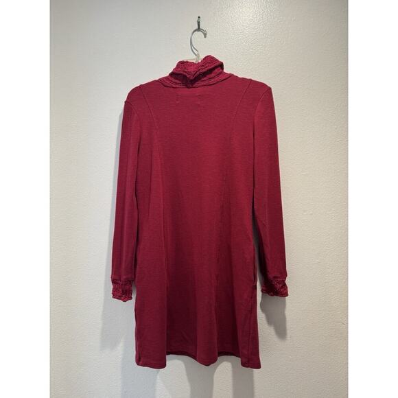 Aventura Dress Size XS Beet Red Nexie Crochet Sweater Organic Cotton Blend Cowl - Picture 2 of 8